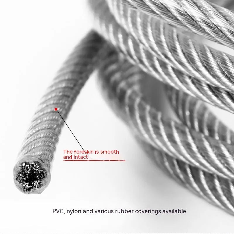 304 stainless steel invisible anti-theft wire rope with double twist construction on spool