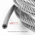 304 stainless steel invisible anti-theft wire rope with double twist construction on spool