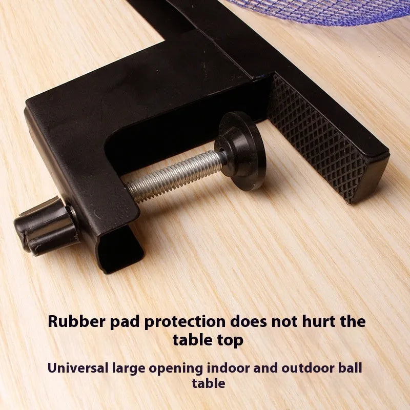 Table tennis post with universal large clip for indoor tables