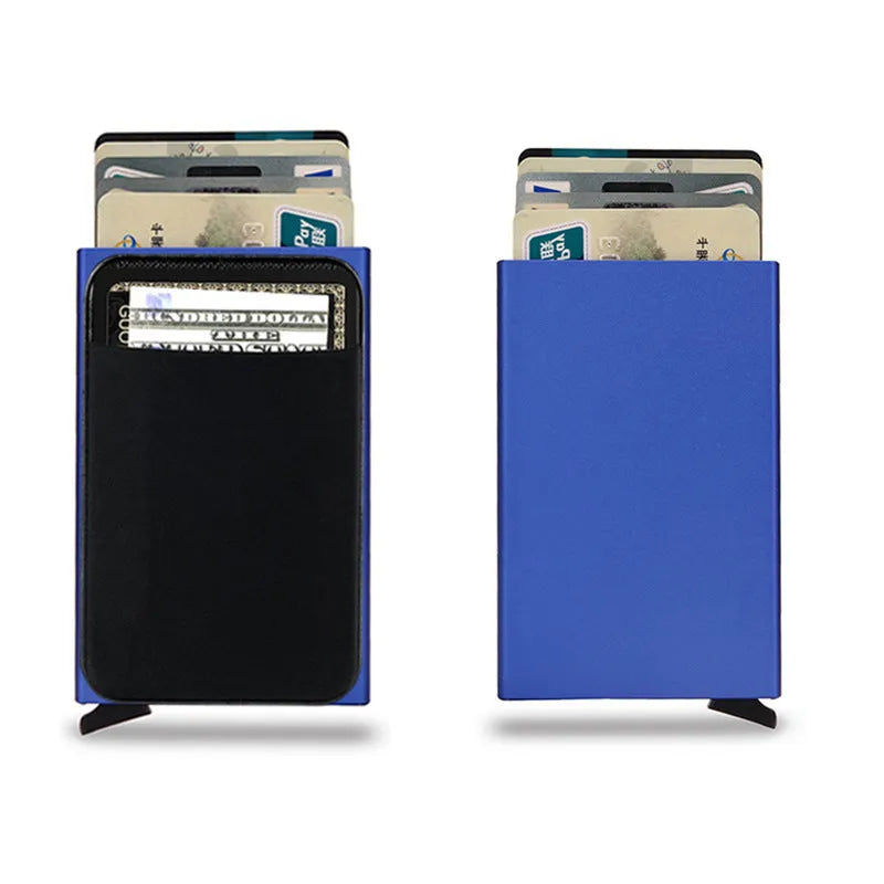 Aluminium alloy frosted finish metal credit card holder in multiple colours
