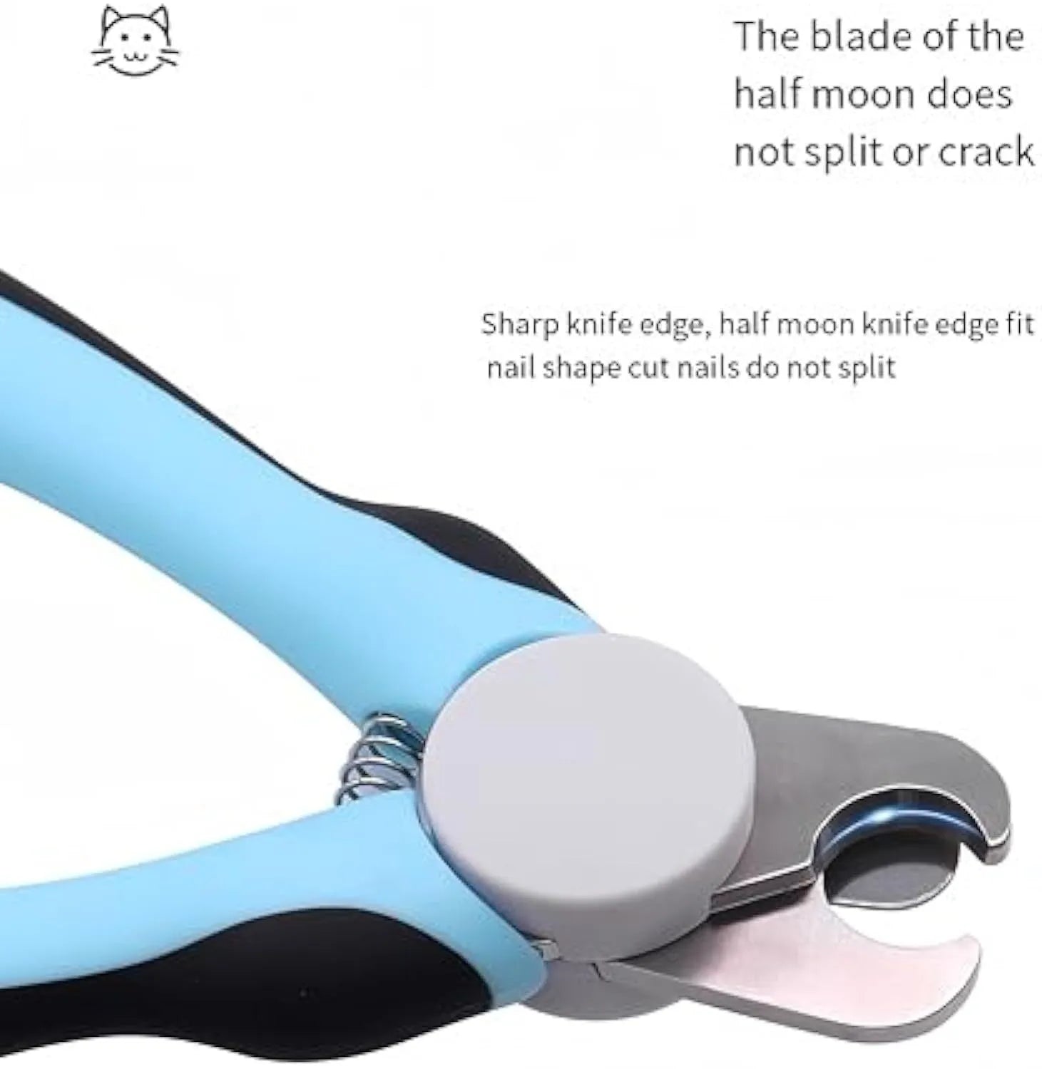 Blue heavy-duty dog nail clippers with a safety guard for large dogs and thick nails.