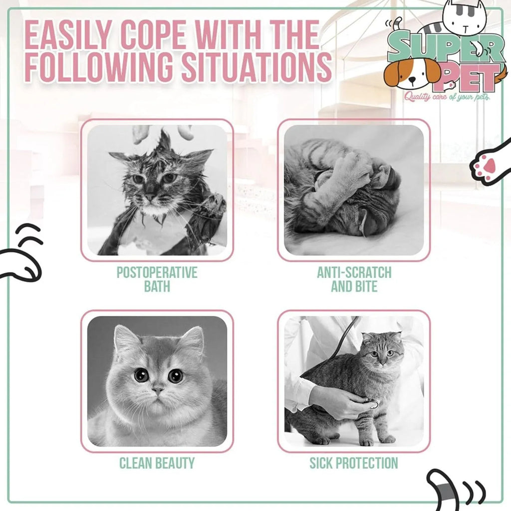 Soft bee-shaped cat cone collar with Velcro closure shown in adjustable sizing