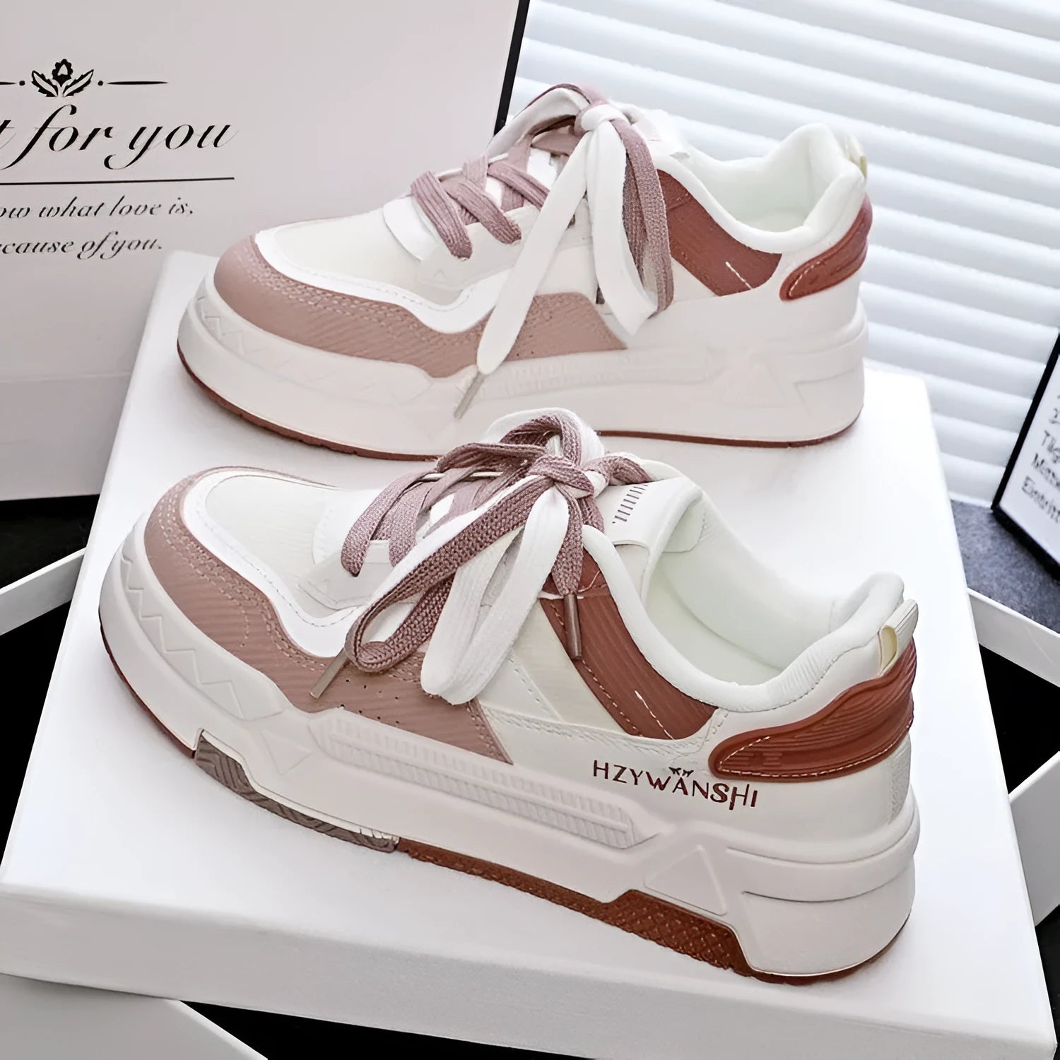 Children's board shoes with thick rubber soles and cross shoulder straps on synthetic leather upper