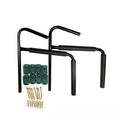 Carbon steel kayak wall hanger rack for overhead storage of kayaks and surfboards