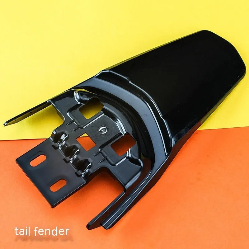 Carbon fibre tail mudguard kit for Light Bee electric off-road bicycle, showing lengthened rear fender.