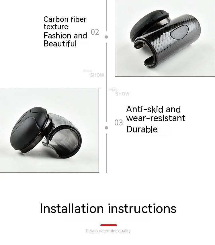 Black silicone steering wheel assist ball with metal bearing for single-handed steering assistance
