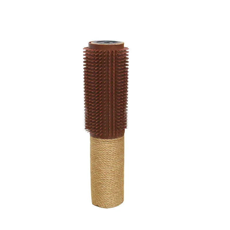 Brown sisal fibre cat scratching post measuring 30 centimetres tall