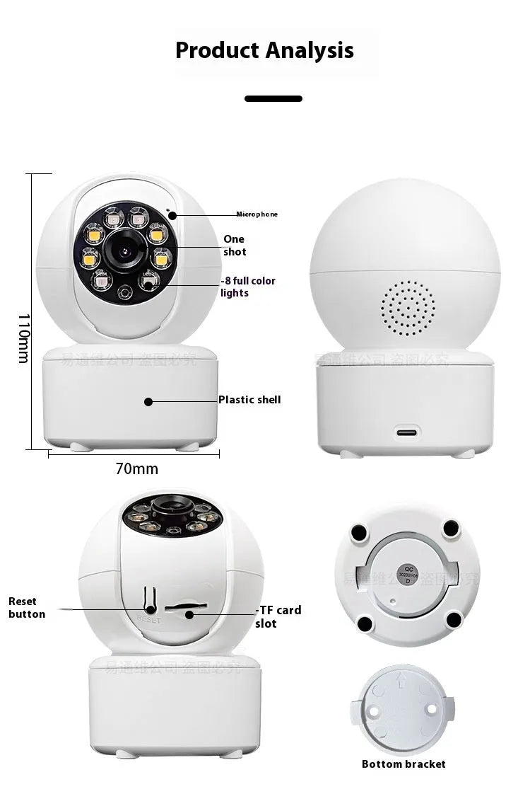 1080p Bluetooth HD home monitoring panorama camera with ceiling mount bracket