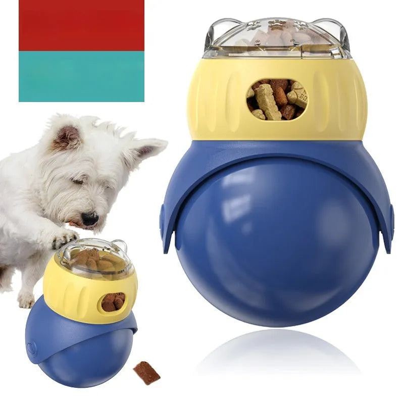 Morandi yellow tumbler owl-shaped plastic cat puzzle feeder with leak-resistant design