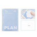A5 PVC spiral bound notebook in blue colour showing loose binding mechanism