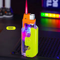 Colourful luminous radish lighter in orange, purple, or green with wind-resistant feature