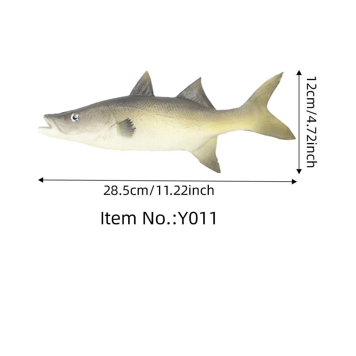 PU simulated fish ocean animal model ornaments in yellow-fin tuna designs
