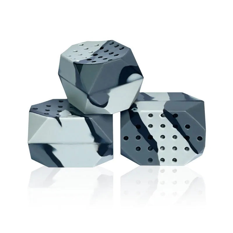 Two camouflage silicone facial fitness balls for masseter exercise and jaw tightening
