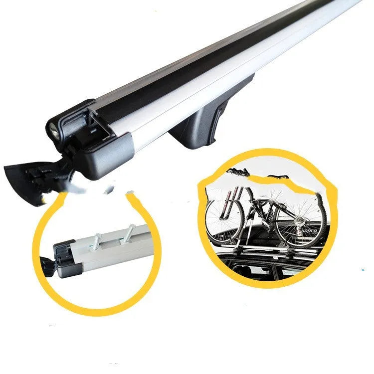 Alloy roof rack crossbars for GM SUV, adjustable 120-135cm length, 75kg load capacity