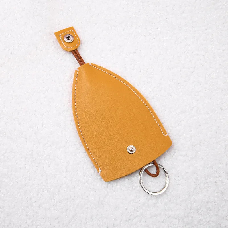 Cartoon design PU leather pull-out car key protector case showing colourful patterns