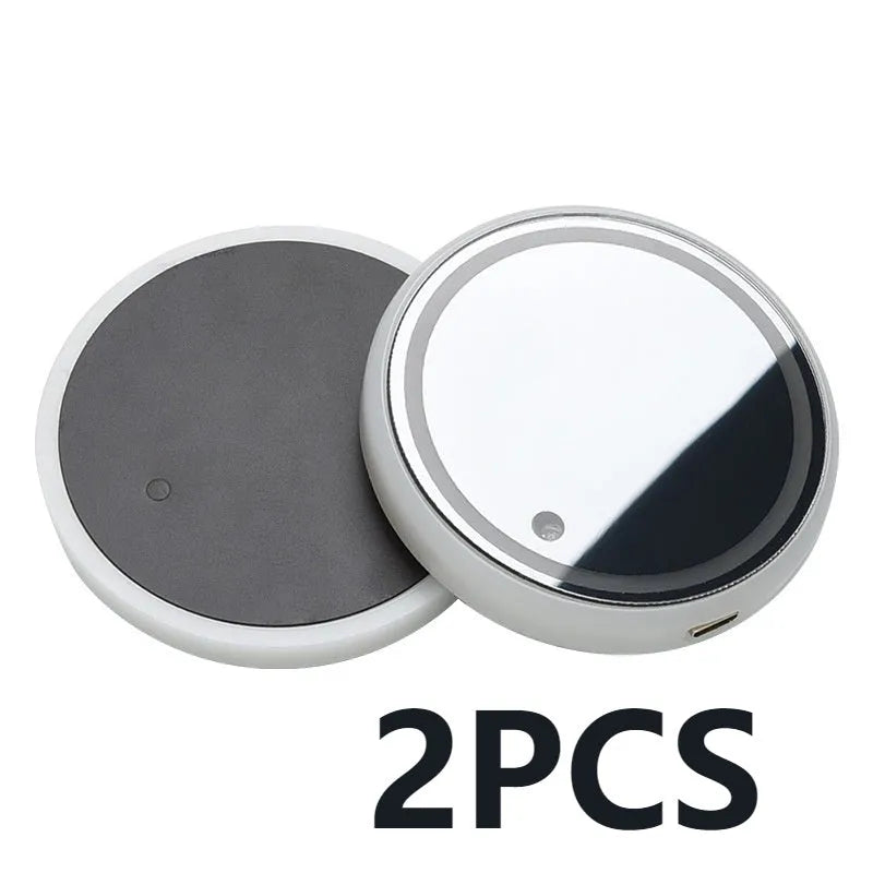 Colourful LED light-up cup coaster for car holder with USB cable and solar panel