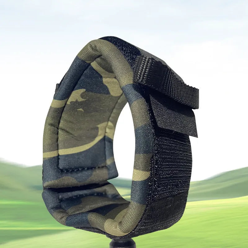 Close-up of a coiled high-strength pulp rope for use as a surfboard hand holding tether.