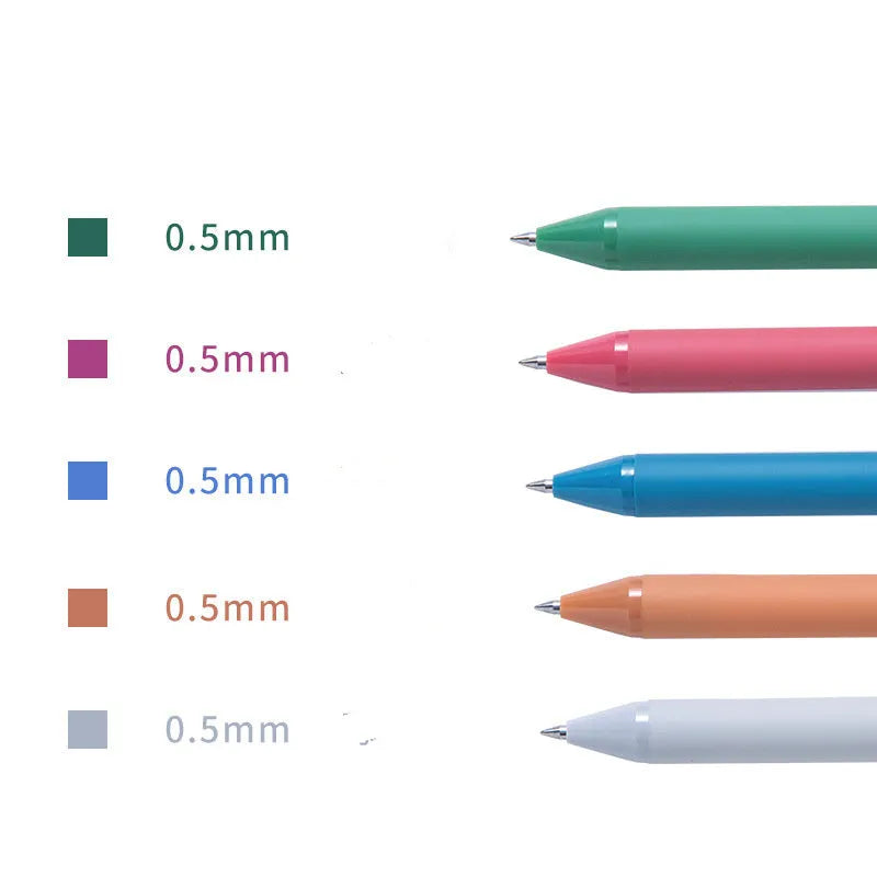 Candy Color Gel Pen 0.5mm fine point plastic shell 14.4cm assorted colours Macaron Morandi Guofeng