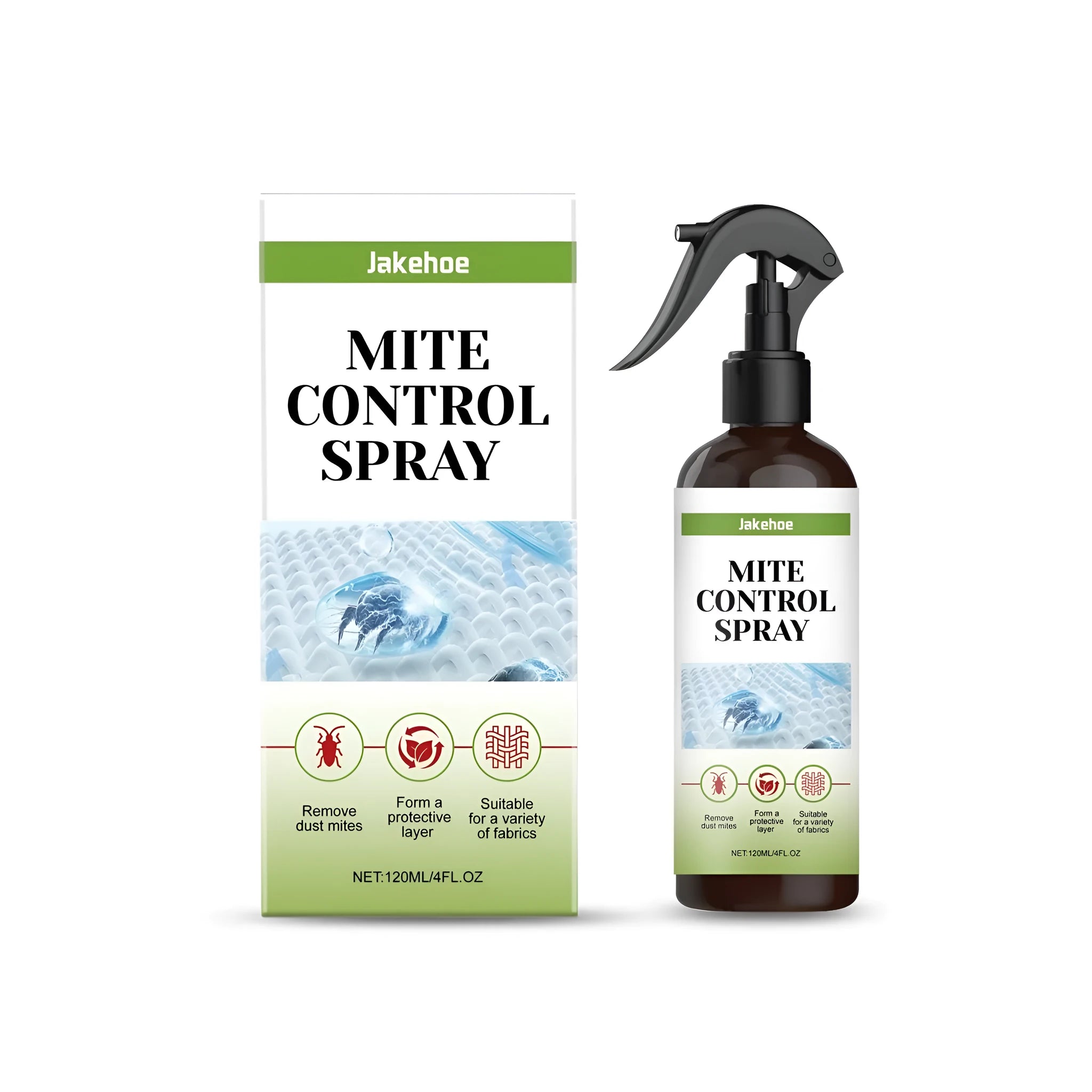 120ml bottle of mite control spray for mattresses and soft furnishings