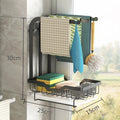 Foldable plastic kitchen rack in new Chinese style for wall or desktop rag draining storage