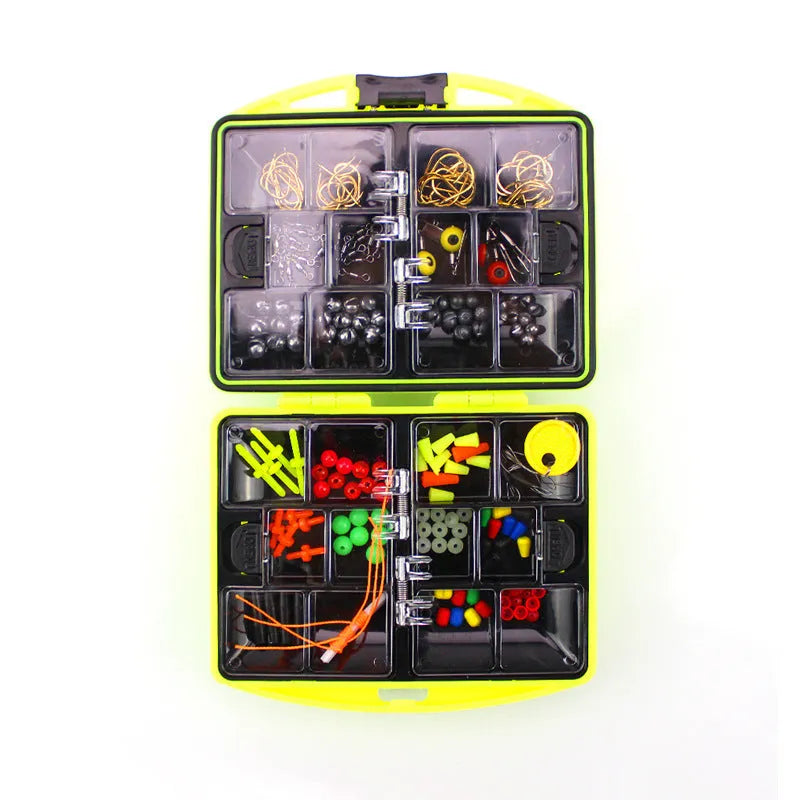 Rock fishing accessories combination suit with 184 pieces of terminal tackle in upgraded box