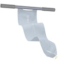 Grey and pink multi-function yoga stretching tool for shoulder, back, and hip flexibility exercises.