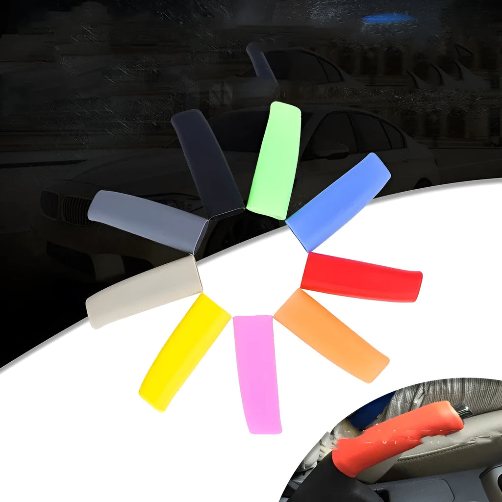 Universal silicone handbrake sleeve in five colours for car interior personalisation