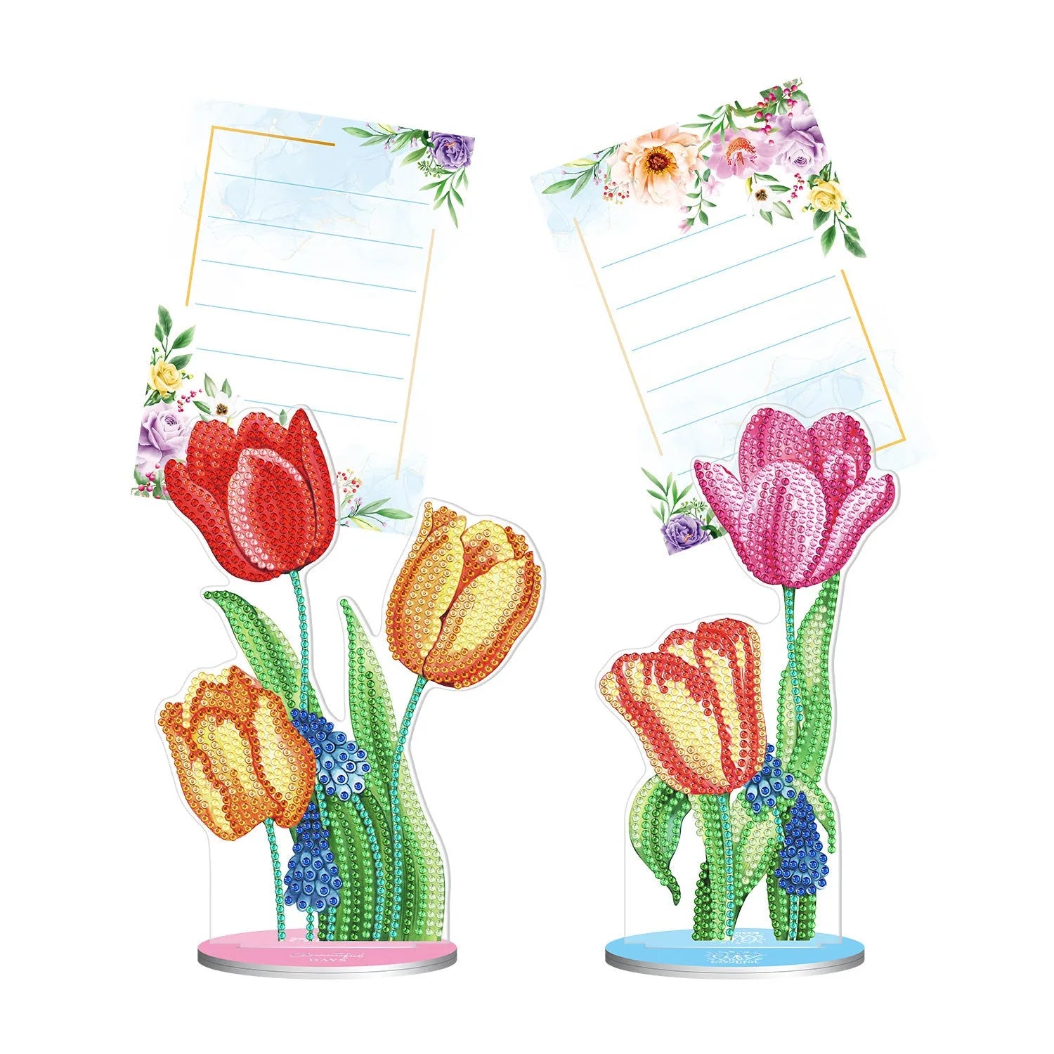 American style diamond painting desktop note clip decoration on a table.