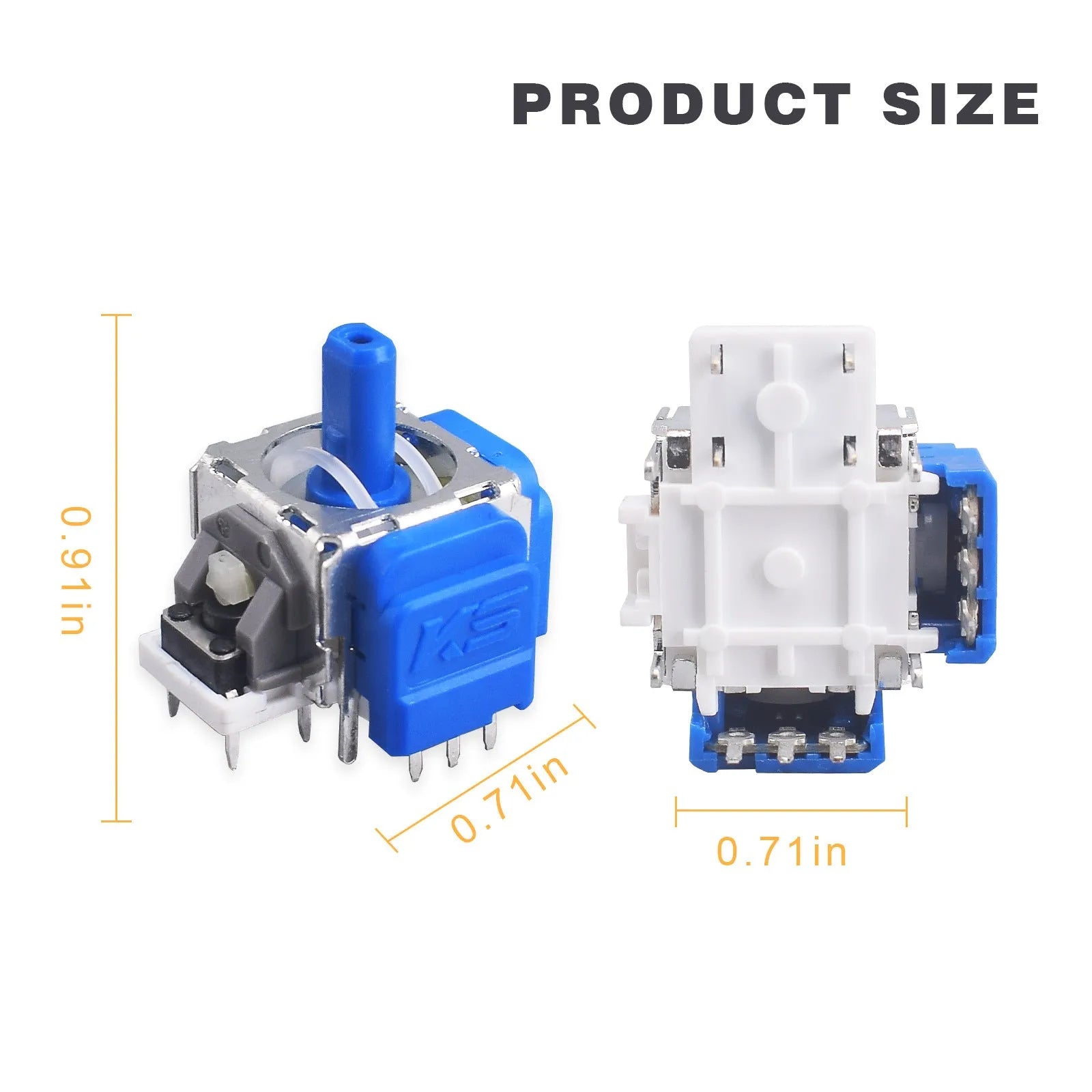 Hall effect magnetic joystick replacement component for PS5, PS4, Switch and XBOX controllers
