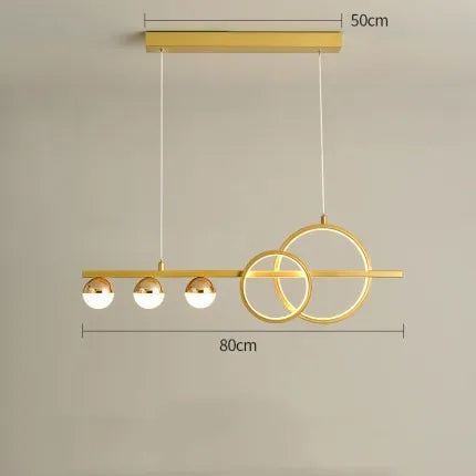 Rectangular aluminium ceiling light in Nordic style with remote control dimming, available in Black or Gold colours