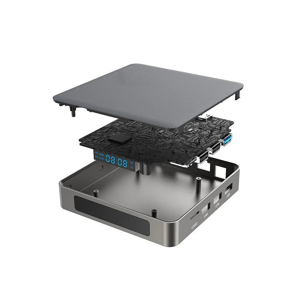 Android 8K set-top box with RK3566 processor, compact 105mm design, HDMI output
