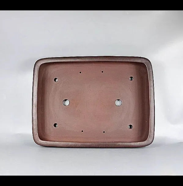 Handmade antique rectangular purple clay flower pot measuring 60 cm long