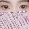 Kitten's Paw design false eyelashes with segmented sheer root in mixed 4-5-6mm lengths