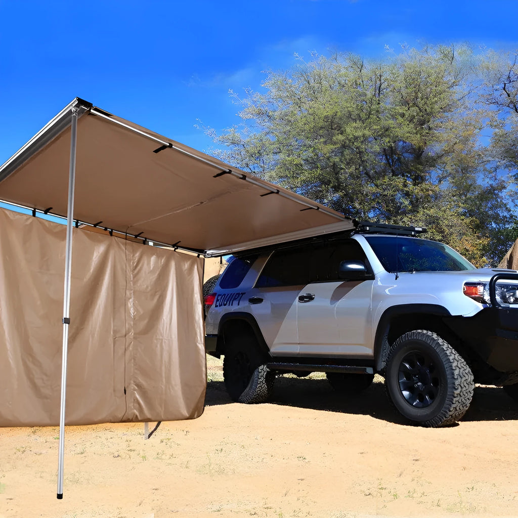Black glue rainproof camping tent with aluminium alloy poles in camouflage style.