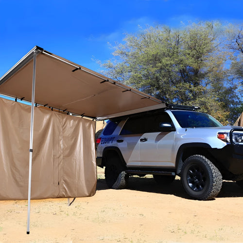 Black glue rainproof camping tent with aluminium alloy poles in camouflage style.