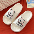 Rhombus-patterned PVC summer slippers in four colours with floral design and thickened sole