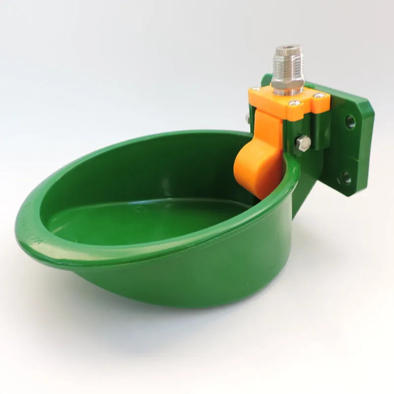 Green engineering plastic auto drink bowl for sheep and pig livestock watering