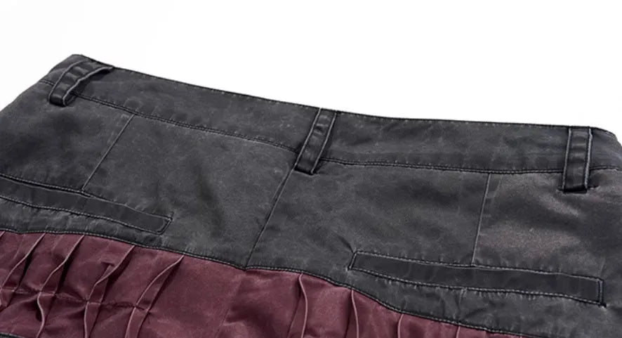 Korean style wide-leg summer pants for boys in black or grey colour