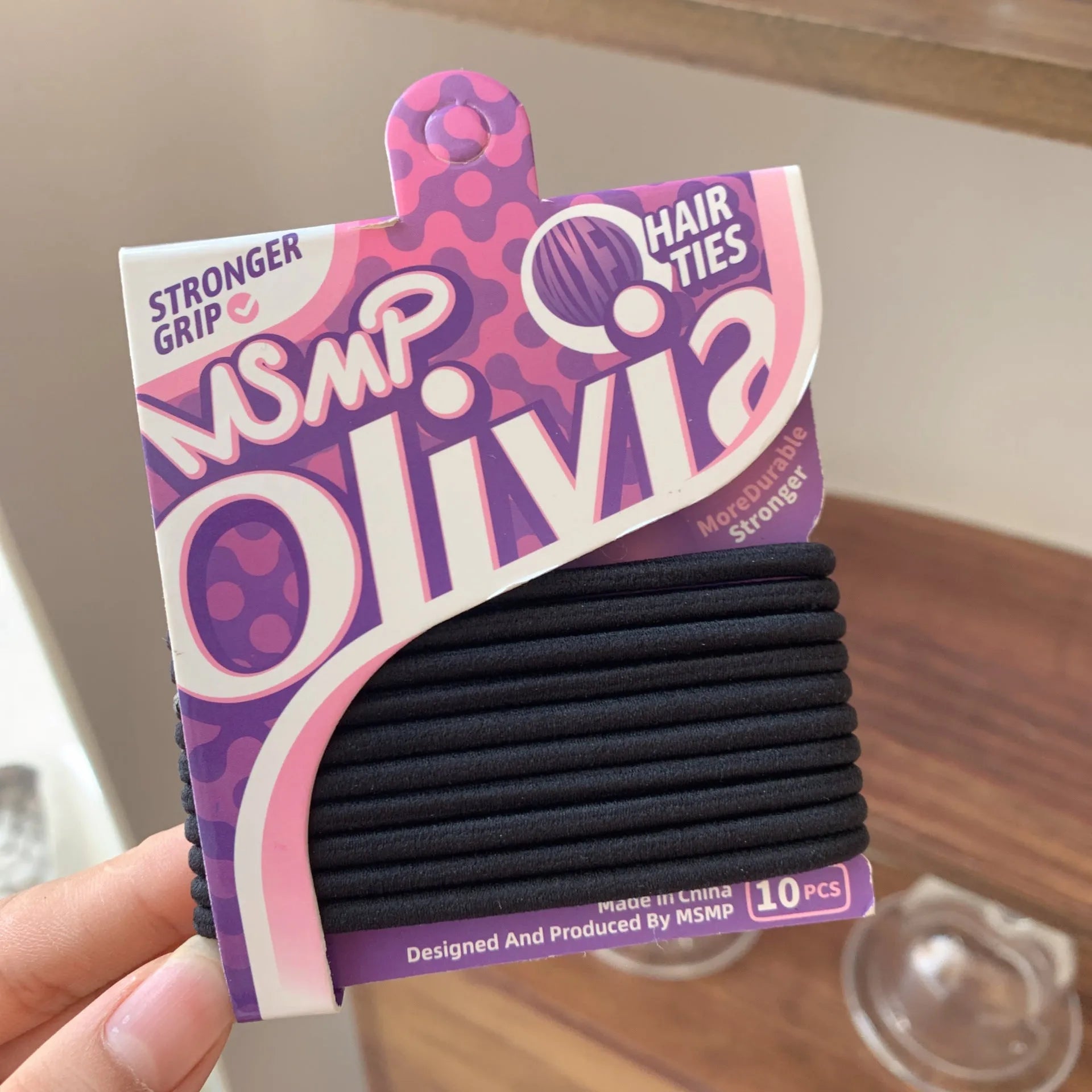 Braided elastic hair bands with thick inner core for ponytails and braids on various hair types