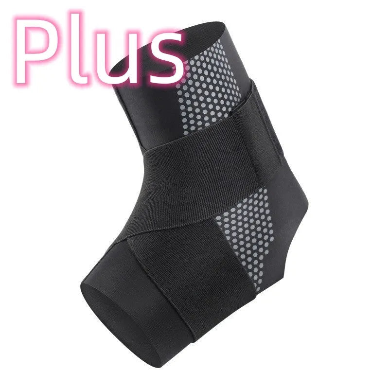 Adjustable ankle support brace in Lycra cloth with compression protection for sports and rehabilitation