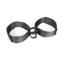 Black knitted adult appliance strap for secure toy tool attachment