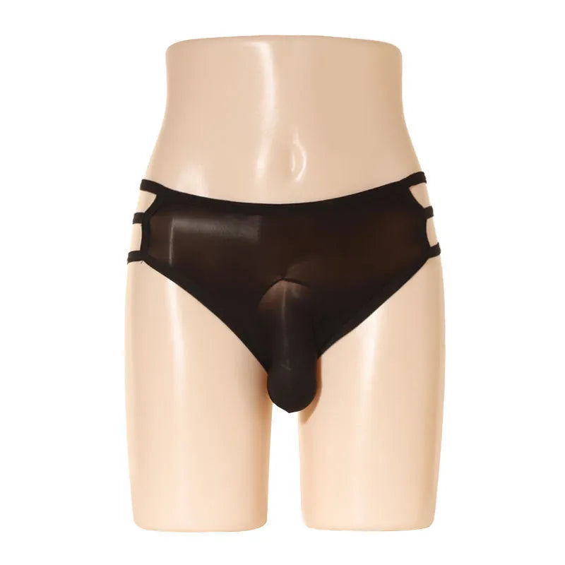 Men's fully transparent nylon elephant nose shorts in multiple colour options