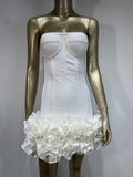 Women's urban style dress in solid colour with mid-waist design and polyester fabric