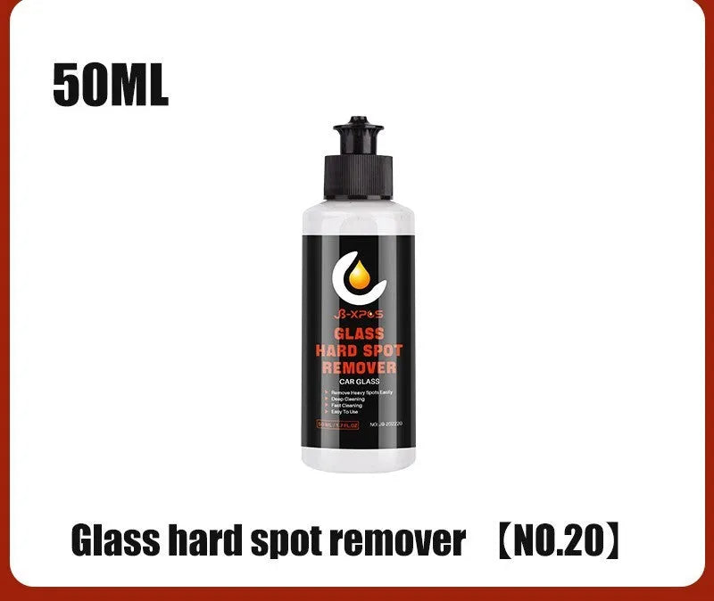 Glass oil film remover cleaning cream paste in container for car and window decontamination
