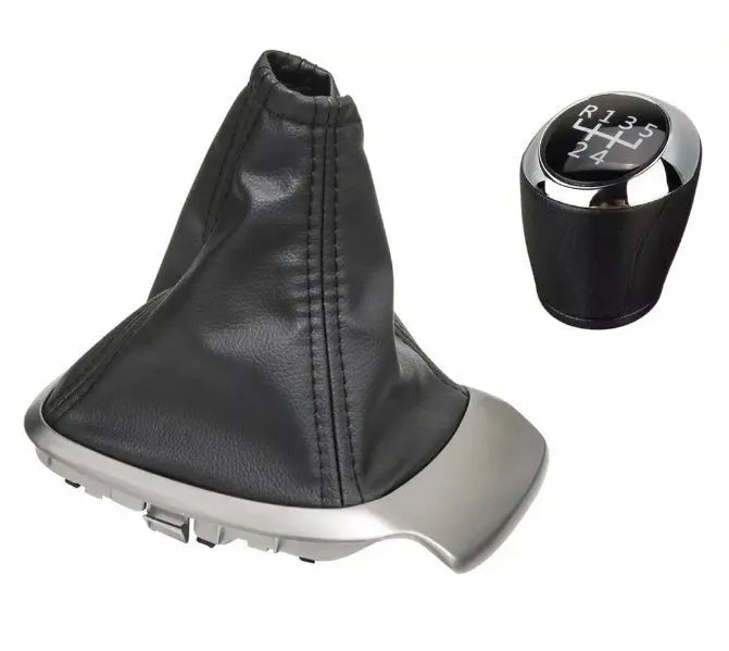 Black leather gear shift knob cover for Chevrolet Sonic Aveo T300 2011-2015 5-speed plastic headgear