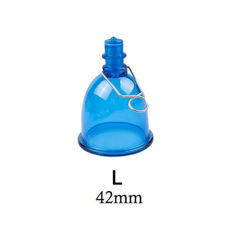 Blue silicone male masturbator stretch exerciser in three size options S M L
