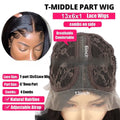 Human hair gradient colour lace front wig showing natural-looking hairline and length options