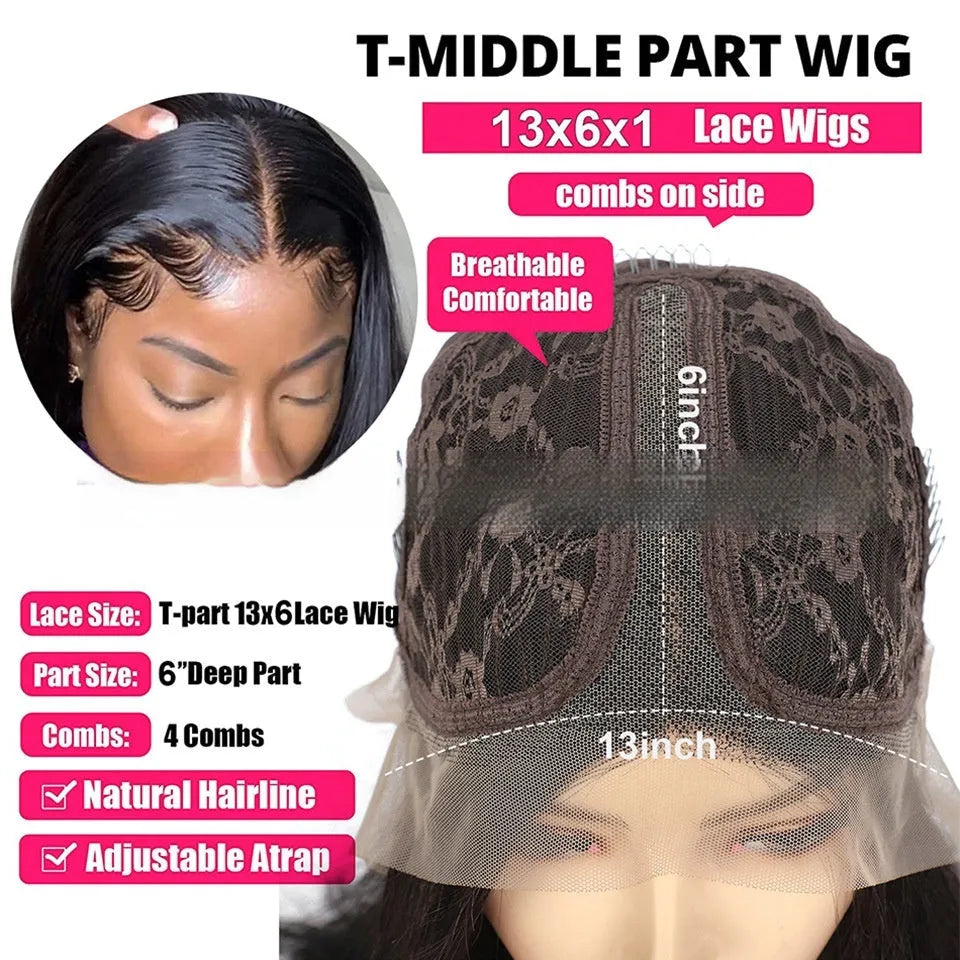 Human hair gradient colour lace front wig showing natural-looking hairline and length options