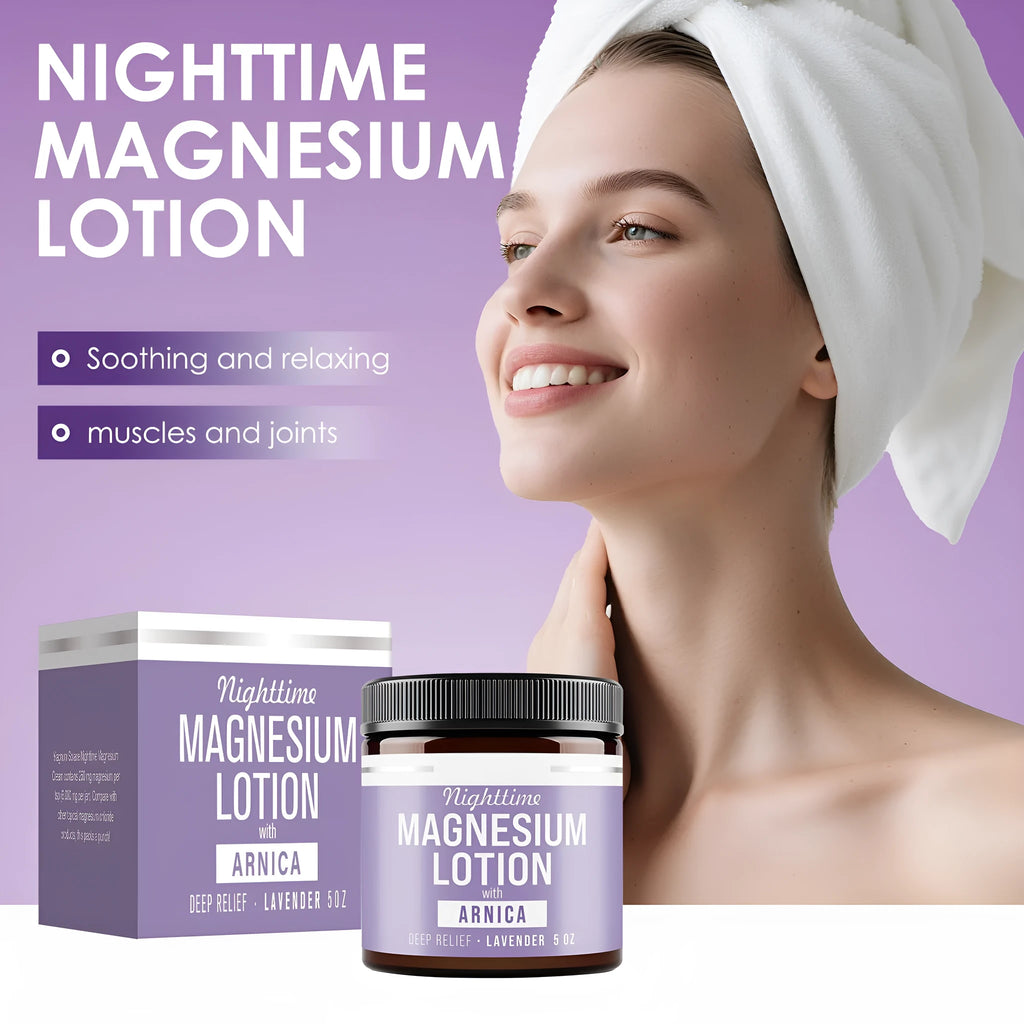 150ml jar of Magnesium Body Butter Cream with shea butter and arnica extract for skin hydration