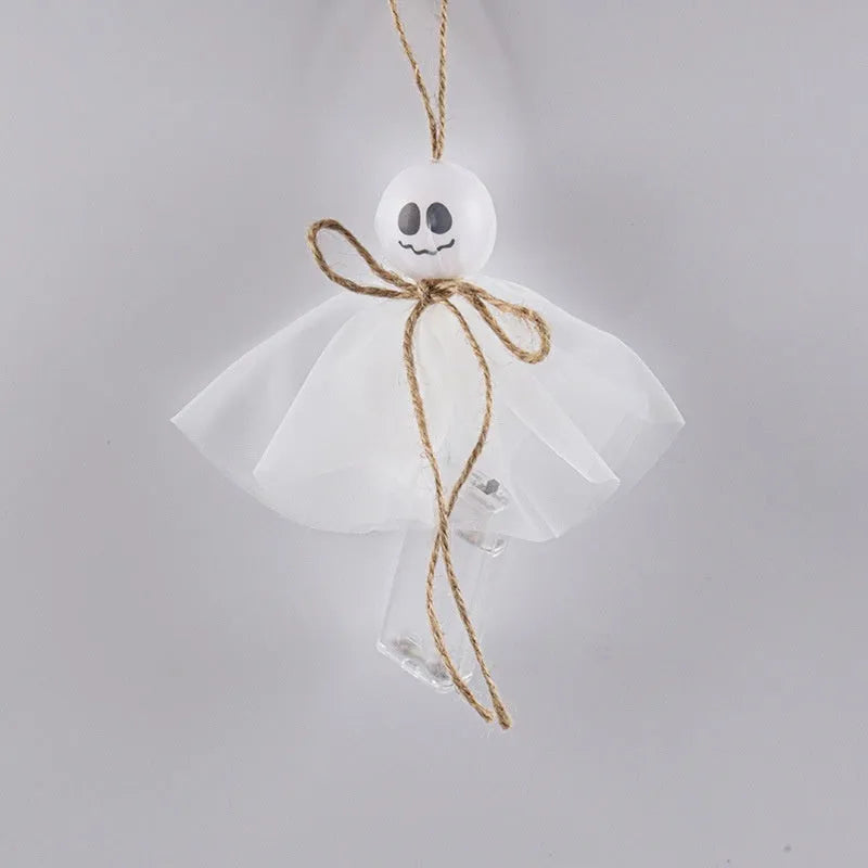 Colourful LED ghost lantern chain with battery box for Halloween decoration